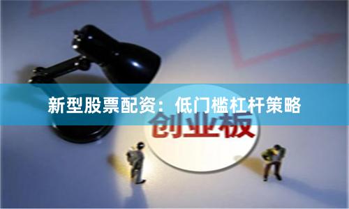 新型股票配资：低门槛杠杆策略